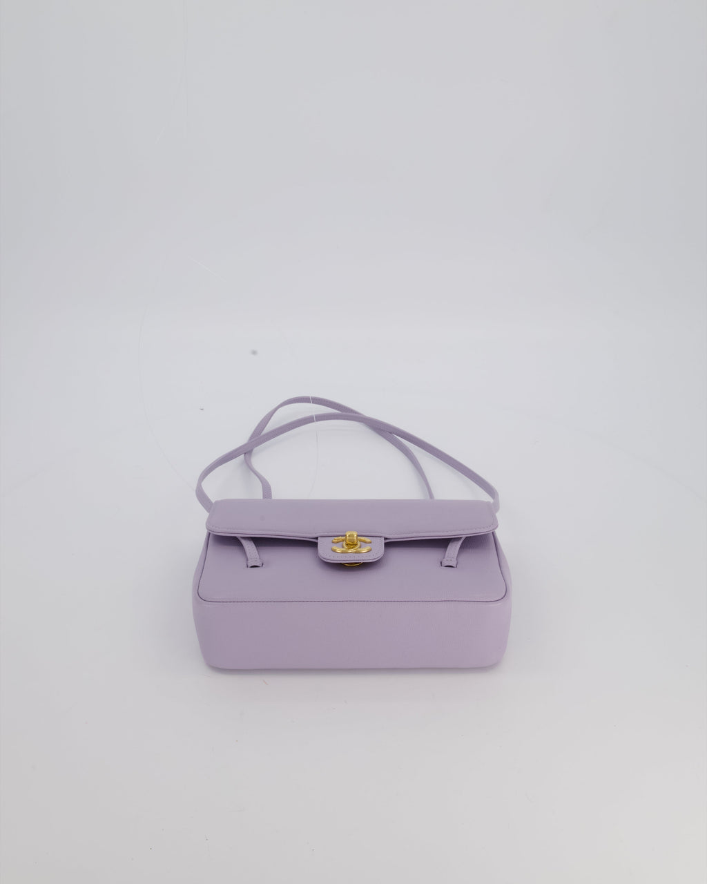 *RARE* Chanel Lilac 26S Preppy Coco Small Flap Bag in Shiny Caviar Leather With Gold Hardware