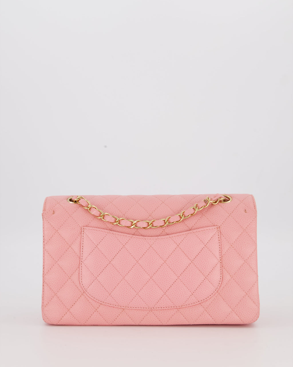 *HOT* Chanel Bubblegum Pink Vintage Classic Medium Double Flap Bag in Caviar Leather with 24K Gold Hardware