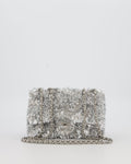 Chanel 25/S Mini Flap Bag in Silver Sequins with Silver Hardware