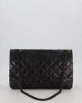 Chanel Black Reissue 226 Medium Double Flap Bag in Patent Leather with So Black Hardware