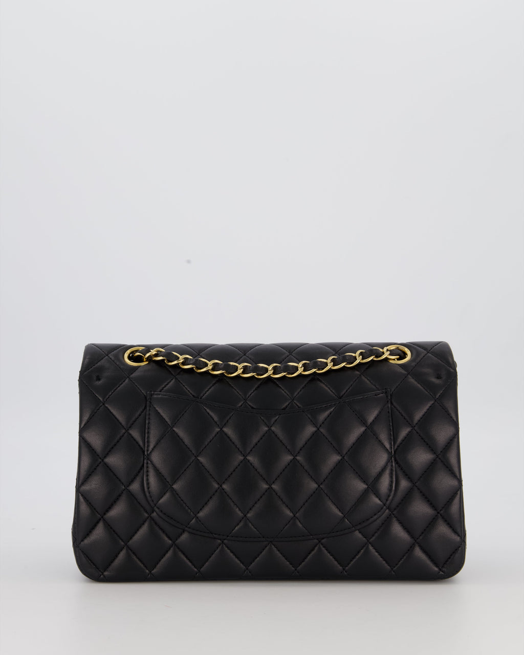 Chanel Black Medium Classic Double Flap Bag in Lambskin Leather with Gold Hardware