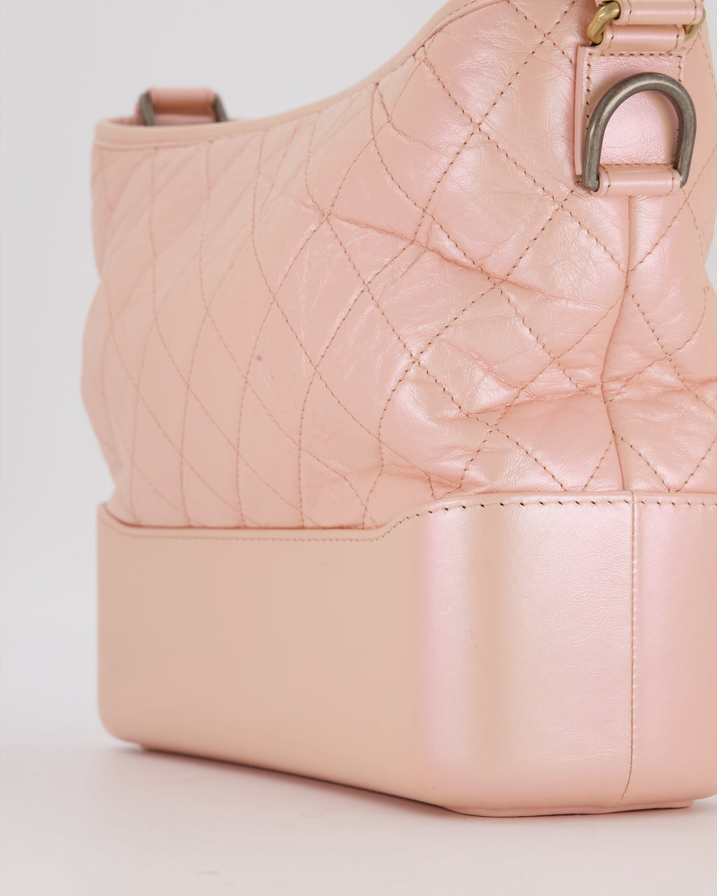 Chanel Large Gabrielle Bag in Light Pink Crumpled Calfskin Leather with Mixed Hardware