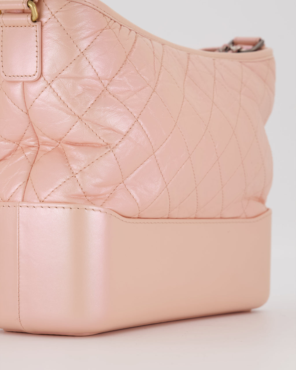 Chanel Large Gabrielle Bag in Light Pink Crumpled Calfskin Leather with Mixed Hardware