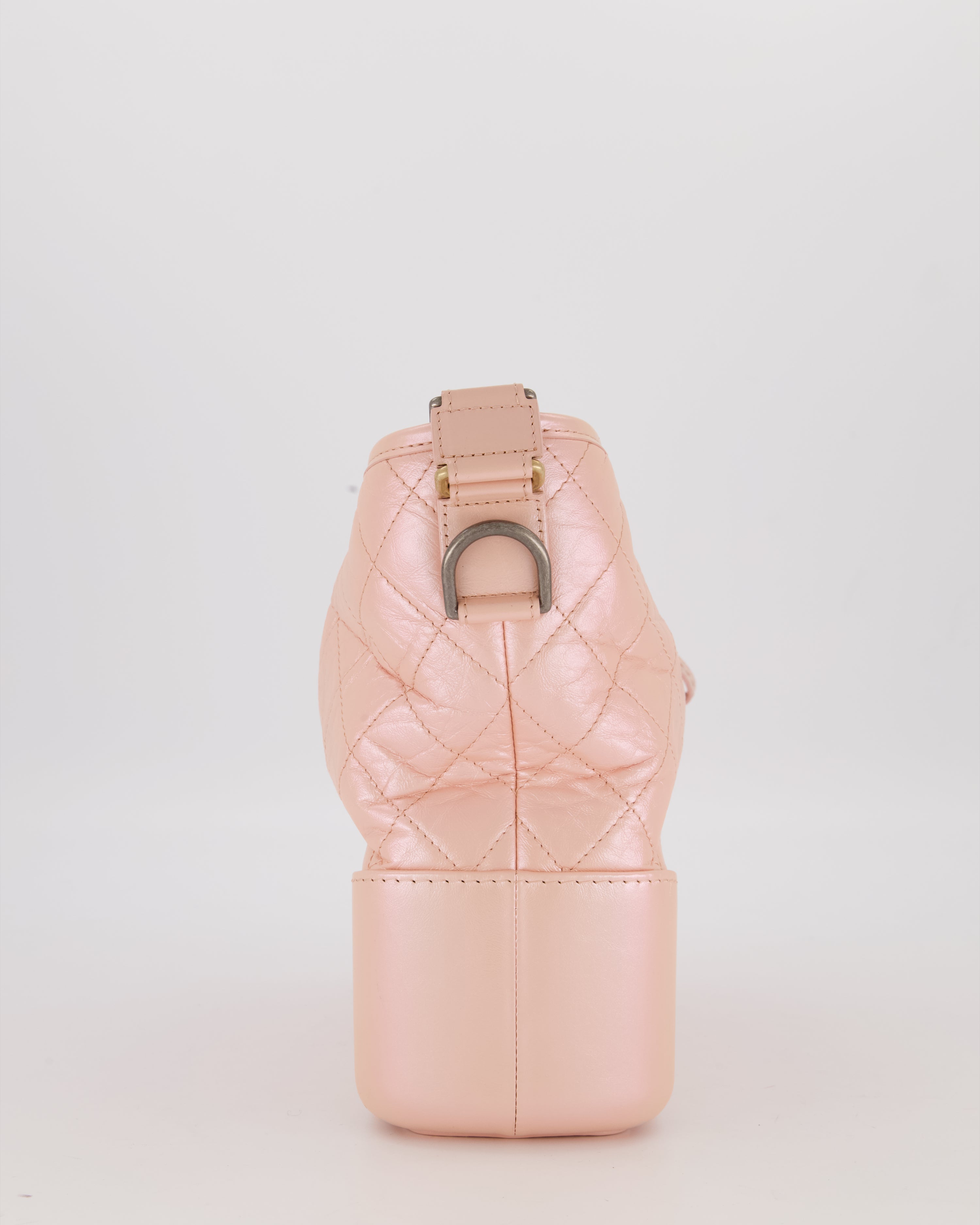 Chanel Large Gabrielle Bag in Light Pink Crumpled Calfskin Leather with Mixed Hardware