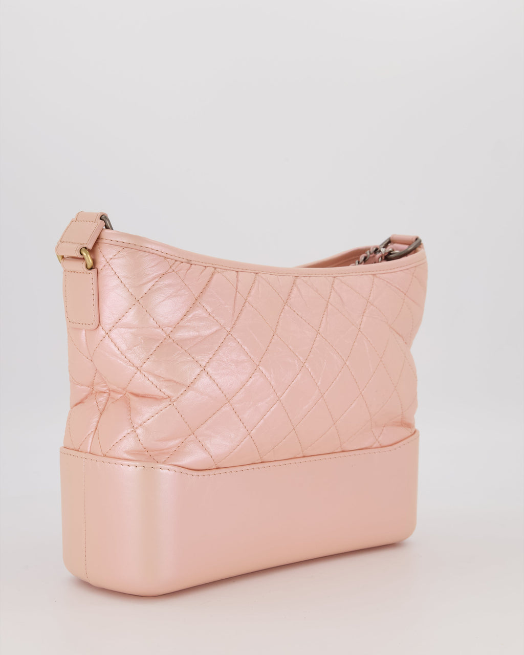 Chanel Large Gabrielle Bag in Light Pink Crumpled Calfskin Leather with Mixed Hardware
