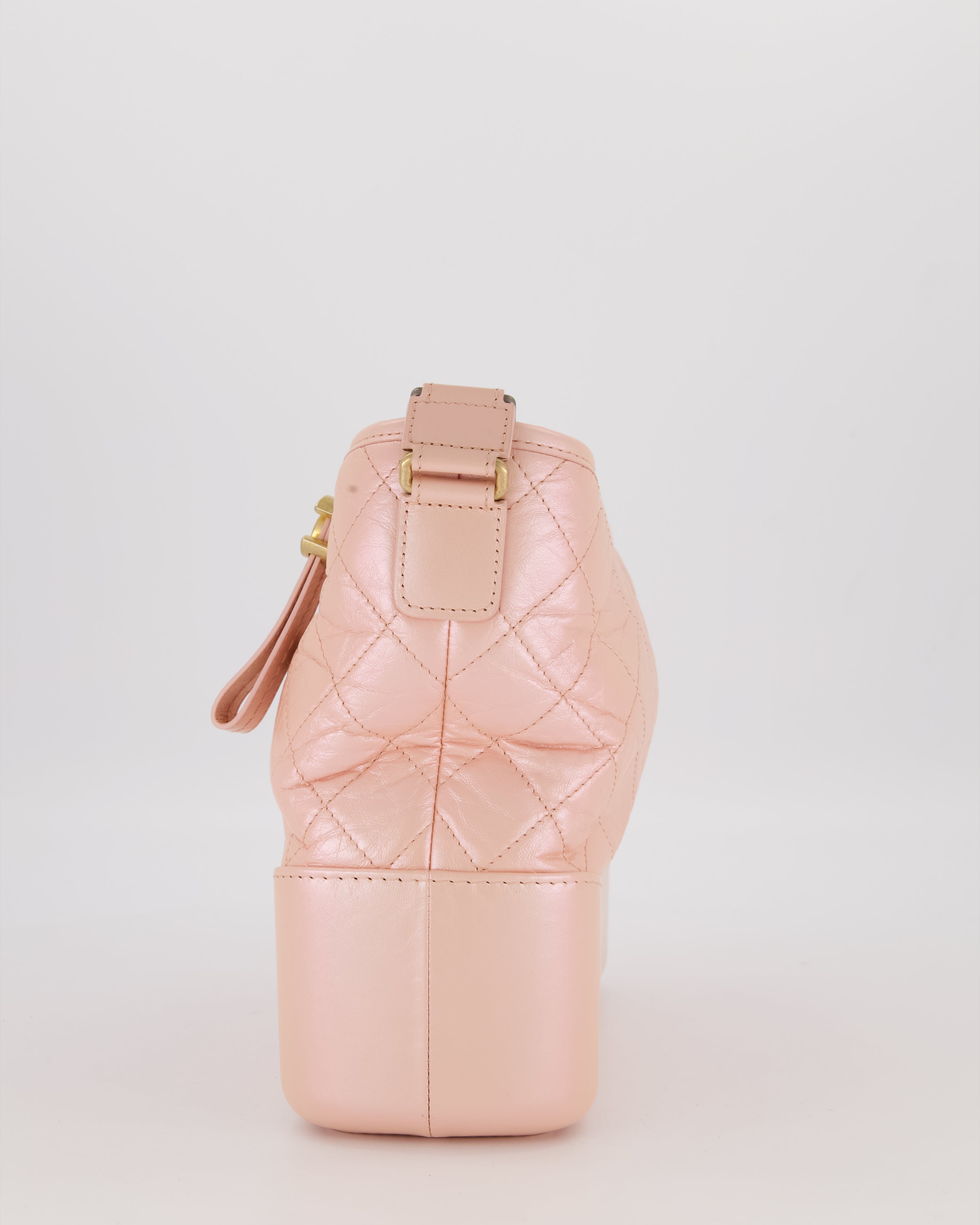 Chanel Large Gabrielle Bag in Light Pink Crumpled Calfskin Leather with Mixed Hardware