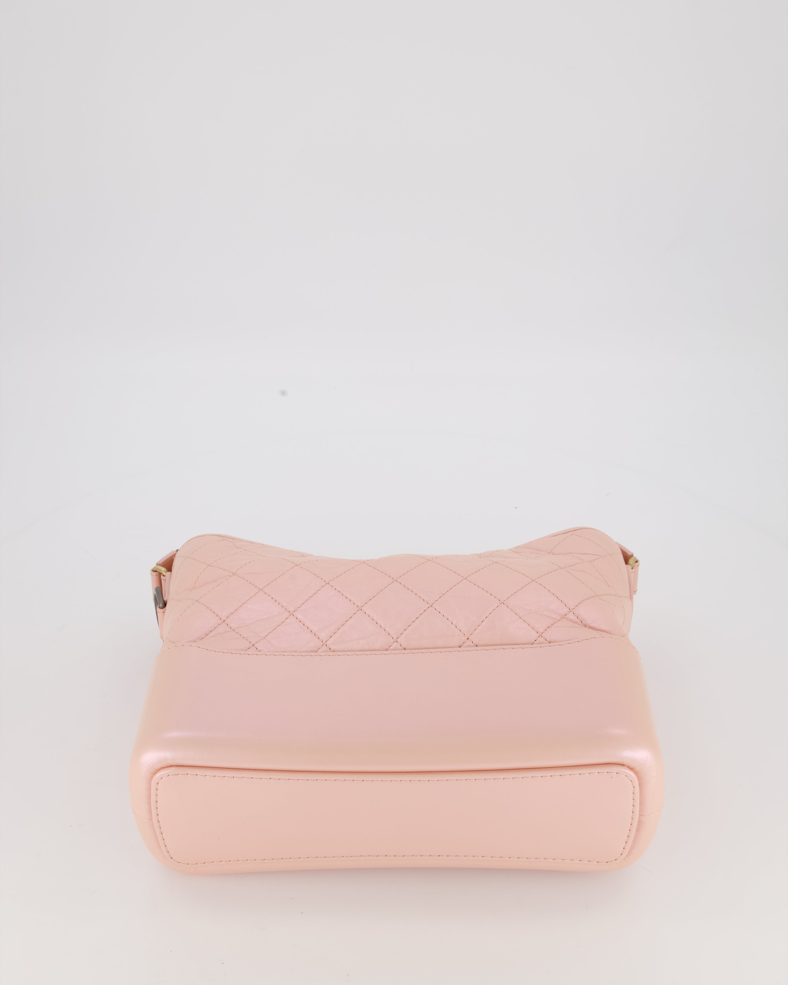 Chanel Large Gabrielle Bag in Light Pink Crumpled Calfskin Leather with Mixed Hardware