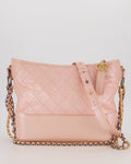 Chanel Large Gabrielle Bag in Light Pink Crumpled Calfskin Leather with Mixed Hardware