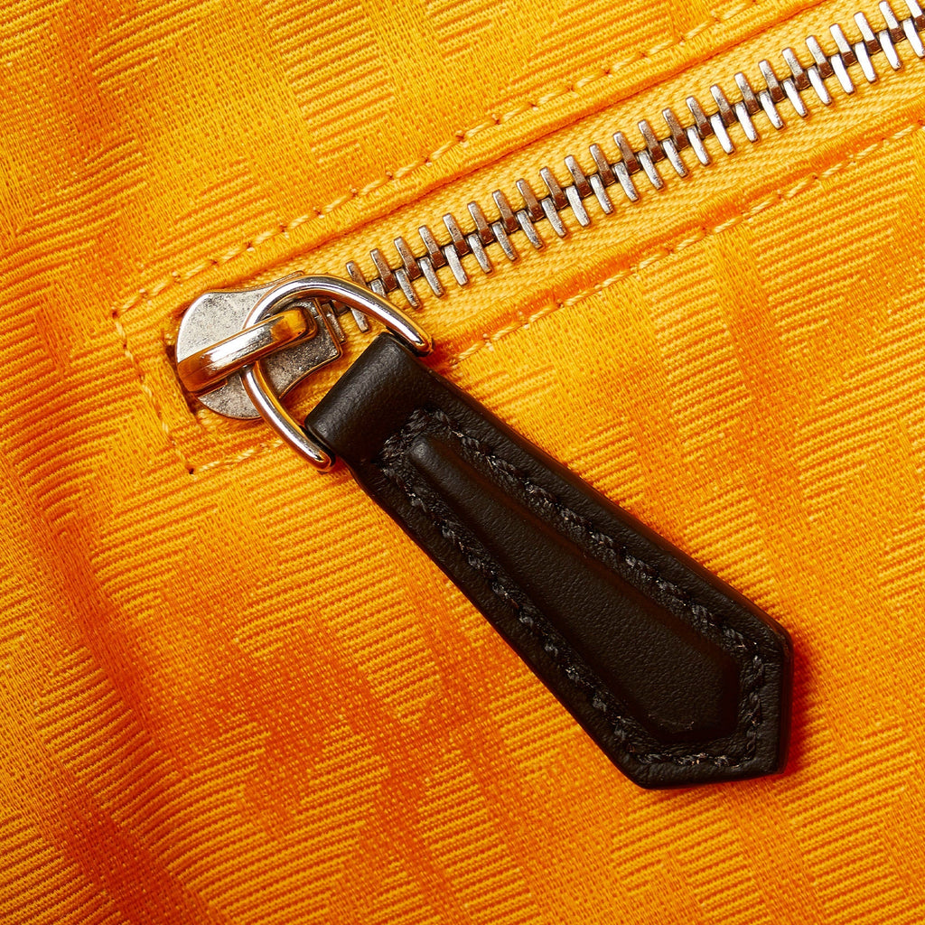 FENDI x Sarah Coleman Fisheye Logo Coated Canvas Shopping Tote Satchel