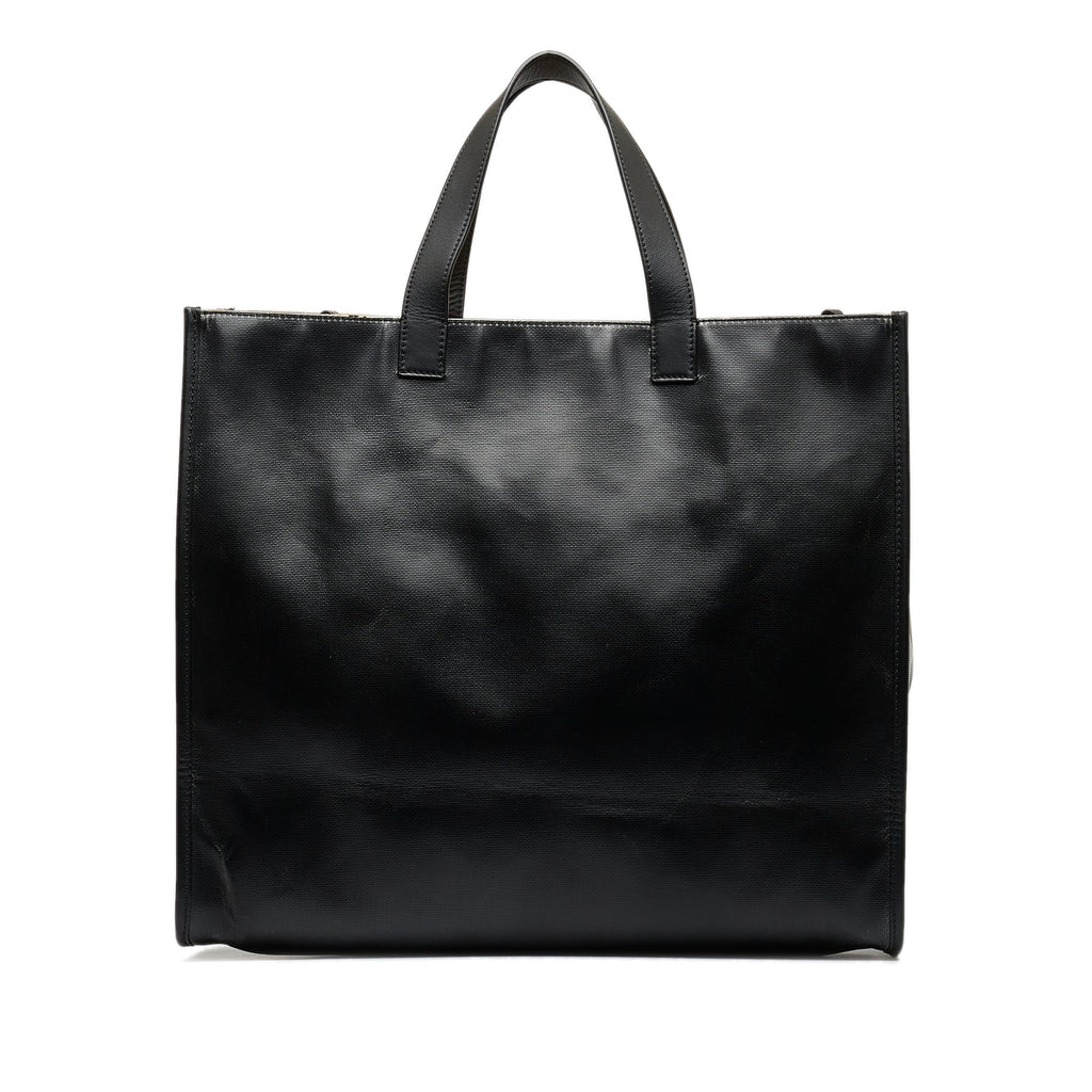 FENDI x Sarah Coleman Fisheye Logo Coated Canvas Shopping Tote Satchel