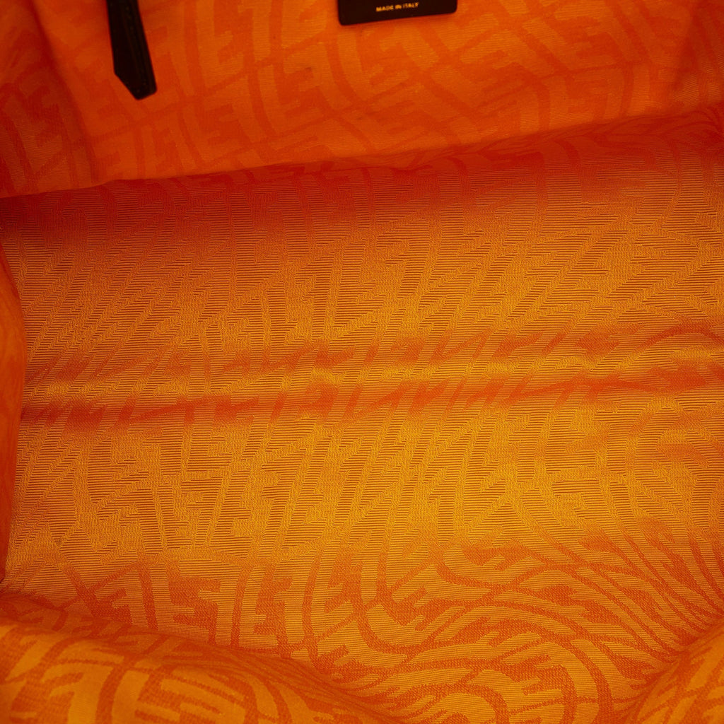 FENDI x Sarah Coleman Fisheye Logo Coated Canvas Shopping Tote Satchel