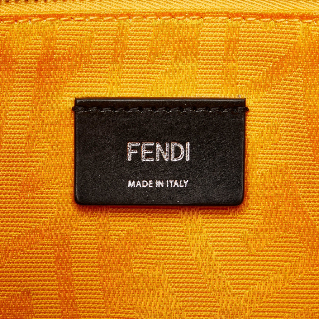 FENDI x Sarah Coleman Fisheye Logo Coated Canvas Shopping Tote Satchel