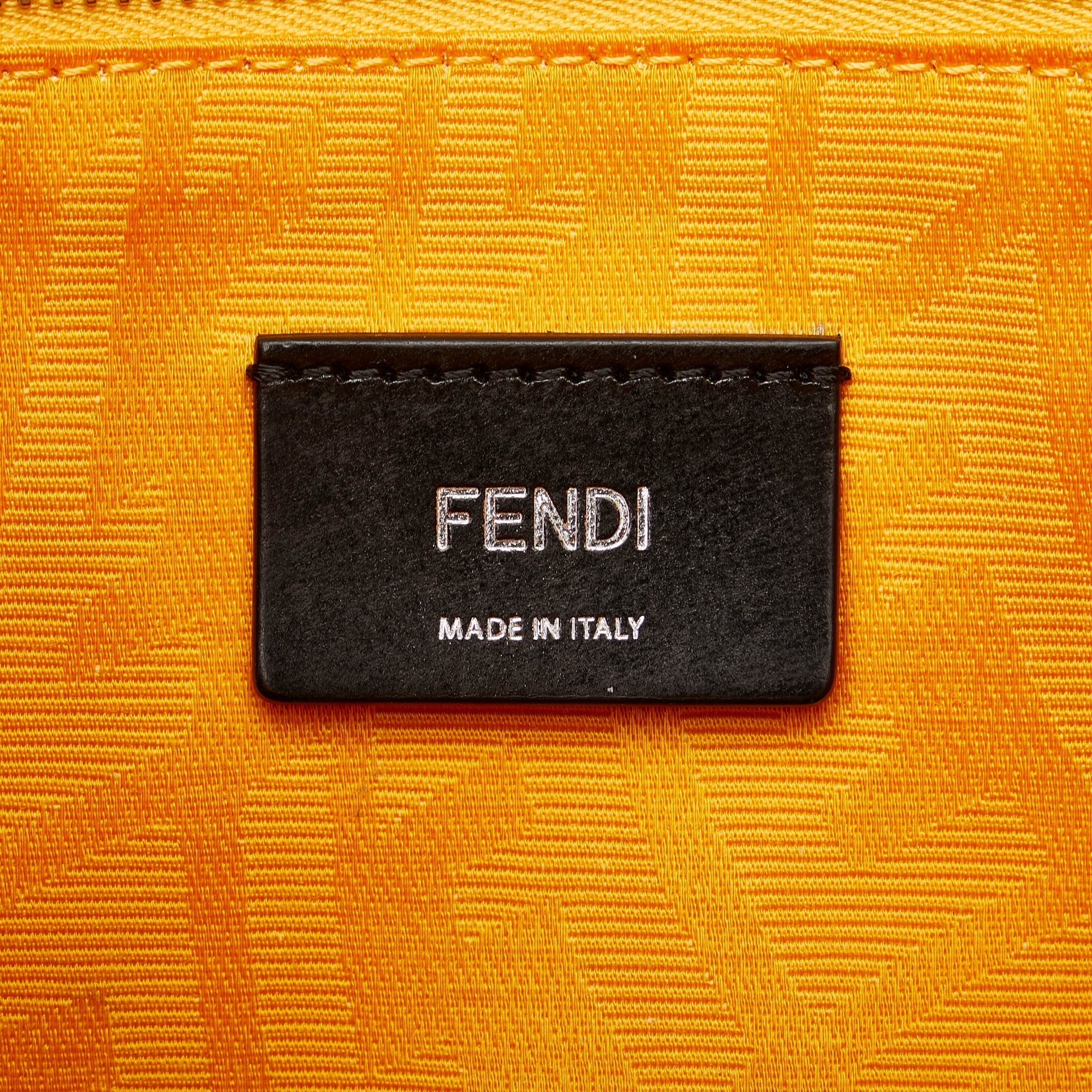 FENDI x Sarah Coleman Fisheye Logo Coated Canvas Shopping Tote Satchel