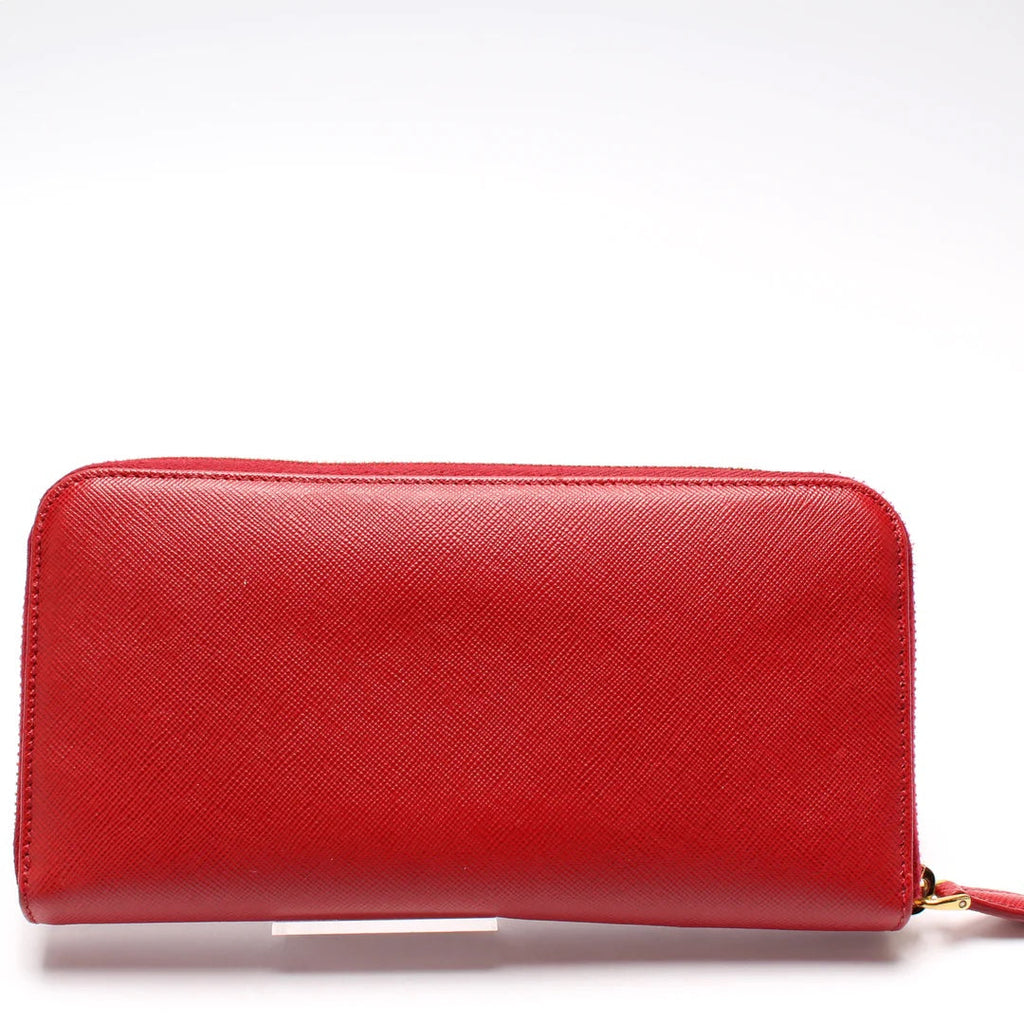 PRADA SAFFIANO LEATHER ZIP AROUND WALLET