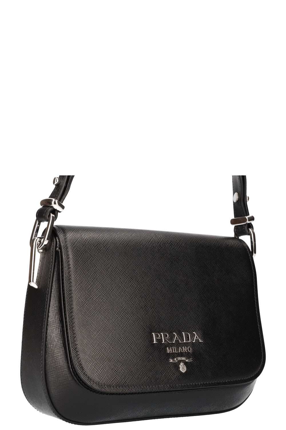 PRADA Shoulder Bag with Pouch Saffiano Black