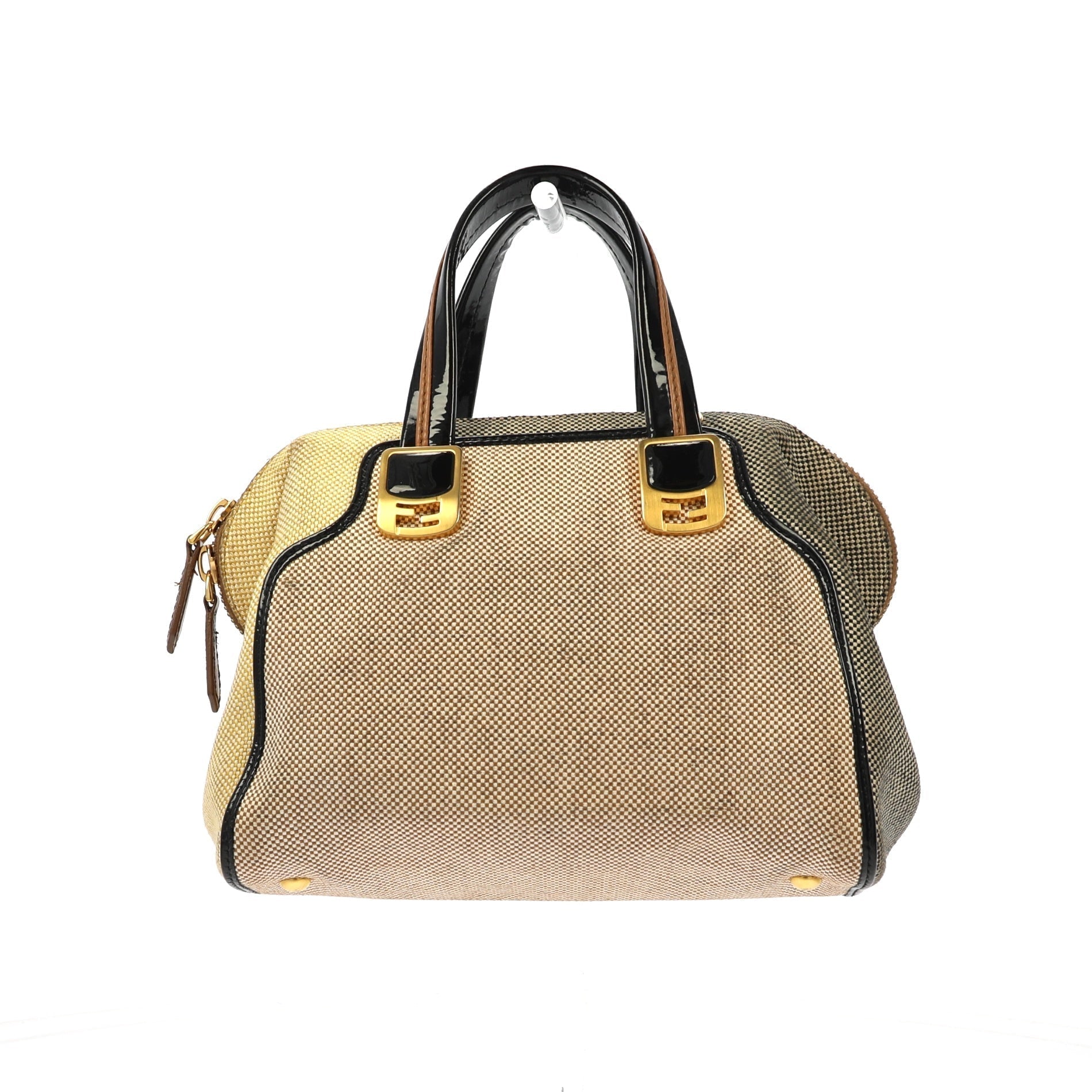 FENDI Chameleon Handbag in Beige Fabric