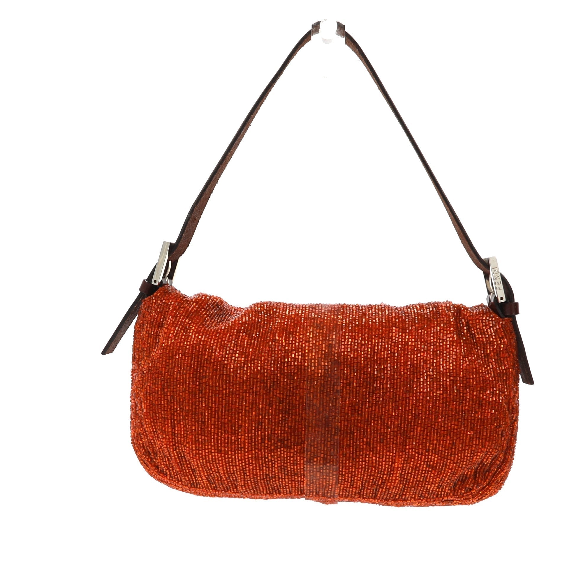 FENDI Baguette Shoulder Bag in Red Fabric