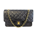 Chanel Classic Double Flap Medium Navy Blue Lambskin Gold