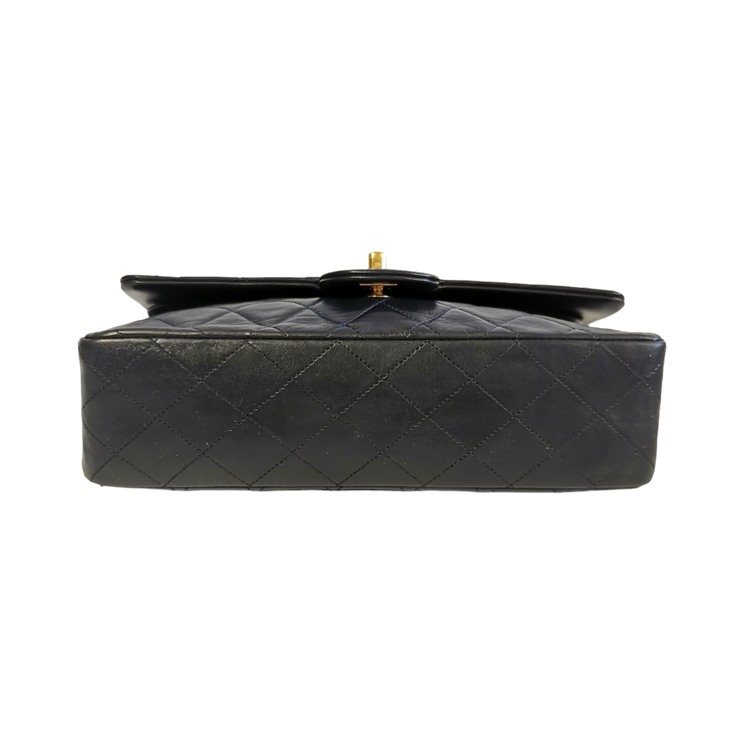 Chanel Classic Double Flap Medium Navy Blue Lambskin Gold