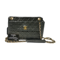 Chanel Shoulder Bag Black Lambskin Gold