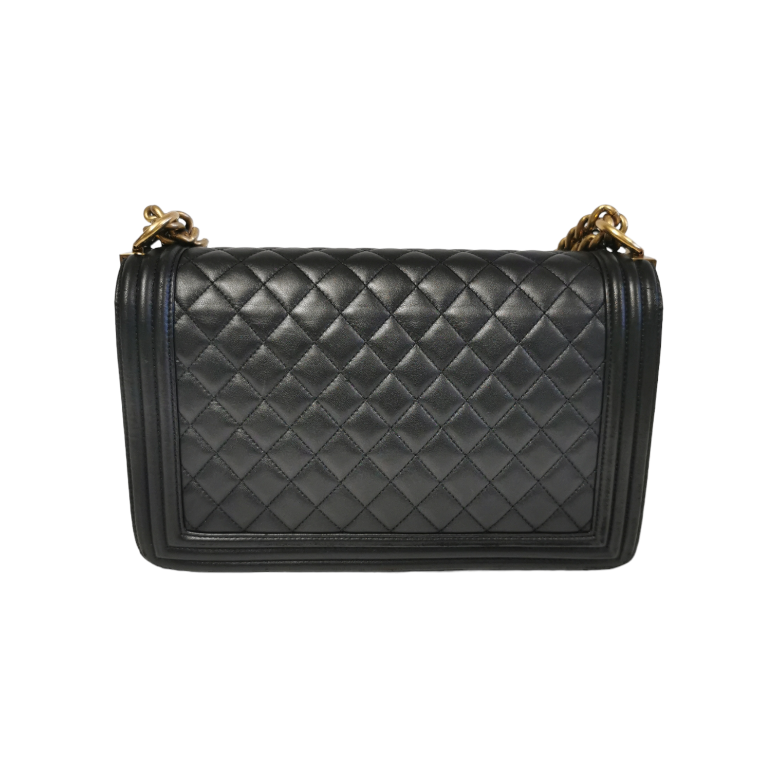Chanel Boy Large Black Lambskin Gold