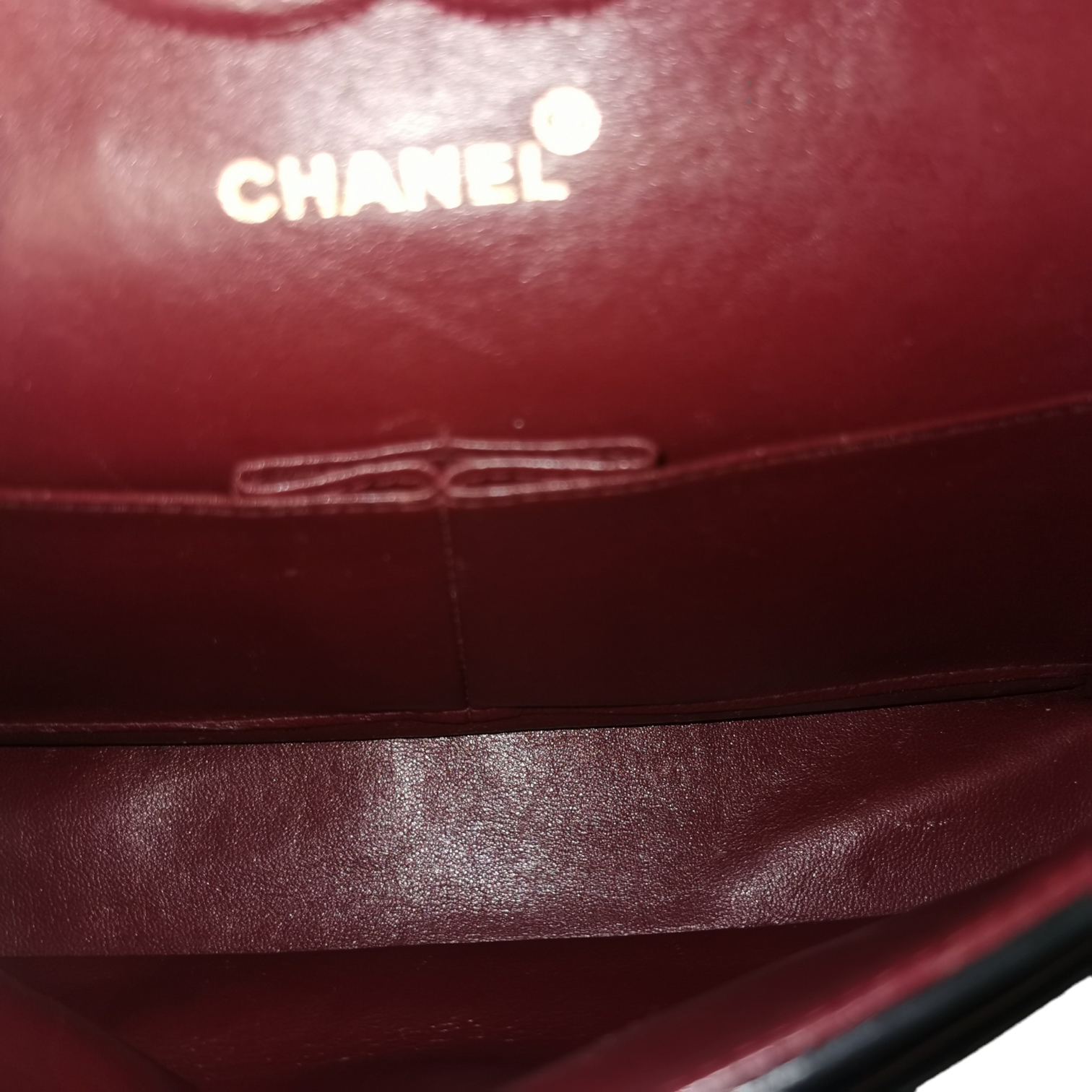 Chanel Classic Double Flap Chevron Black Lambskin Gold