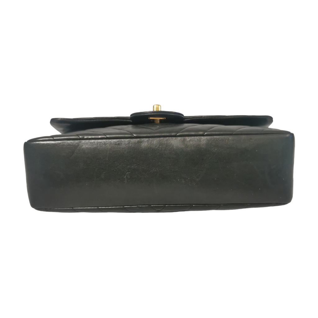 Chanel Classic Double Flap Chevron Black Lambskin Gold