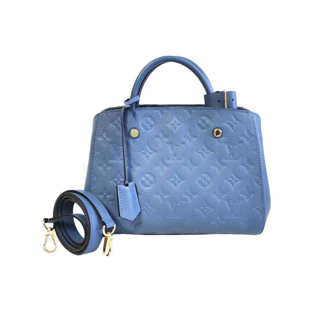 Louis Vuitton Montaigne BB Blue Monogram Empreinte