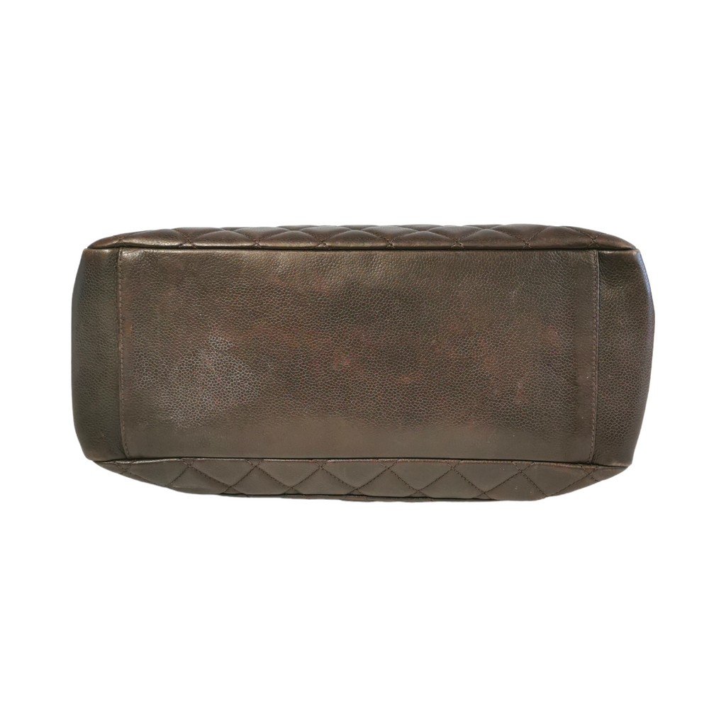 Chanel GST Brown Caviar Silver