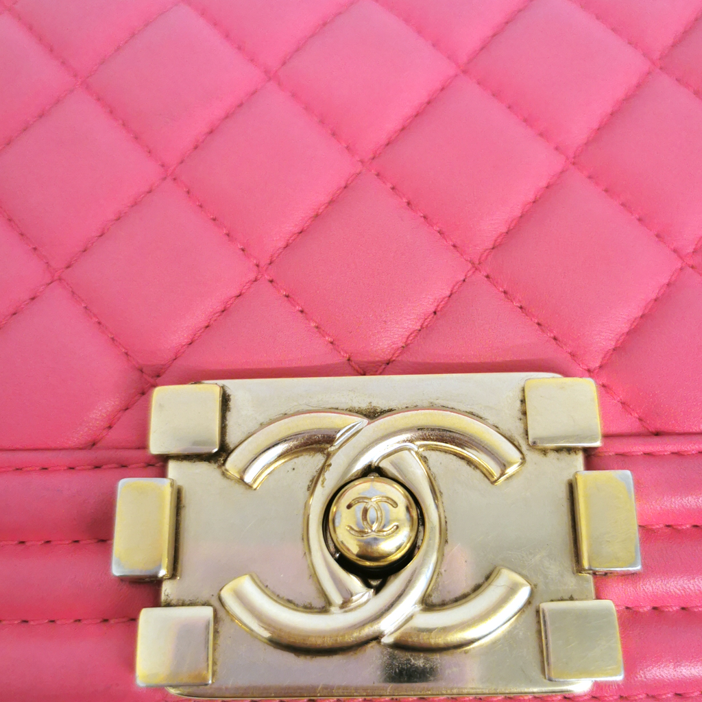 Chanel Boy Small Pink Calfskin Gold