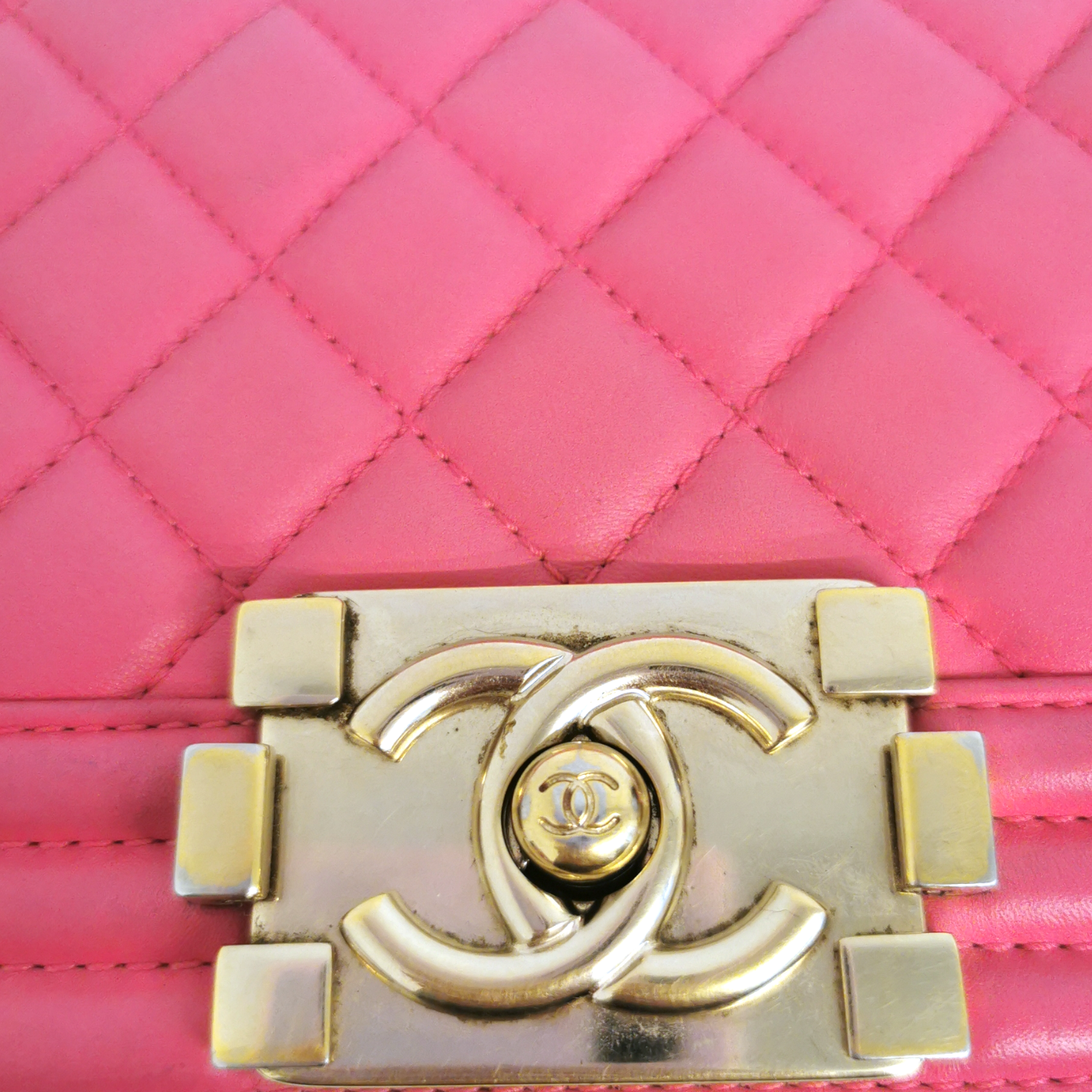 Chanel Boy Small Pink Calfskin Gold