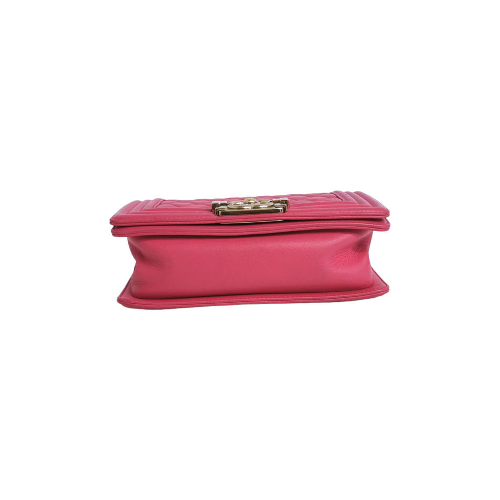 Chanel Boy Small Pink Calfskin Gold