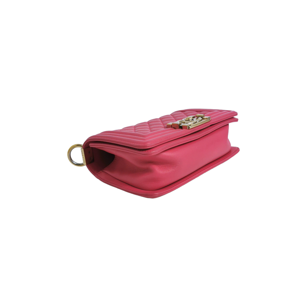 Chanel Boy Small Pink Calfskin Gold