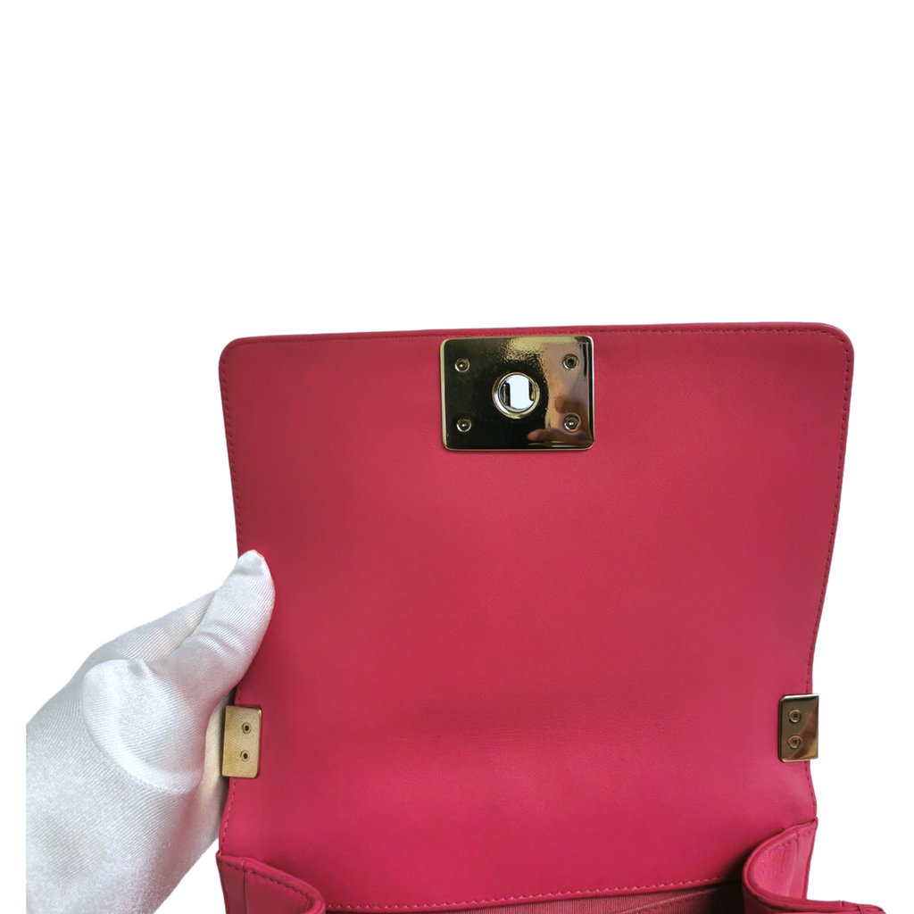 Chanel Boy Small Pink Calfskin Gold