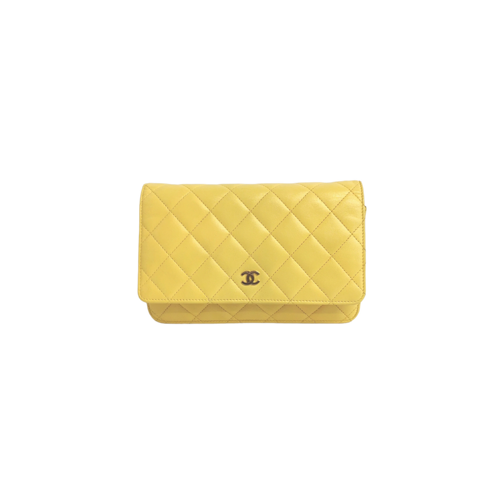 Chanel WoC Yellow Lambskin Gold