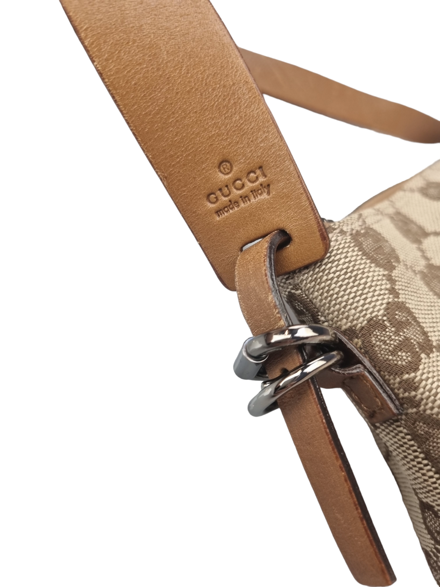 Gucci GG Beige/brown Canvas Pochette