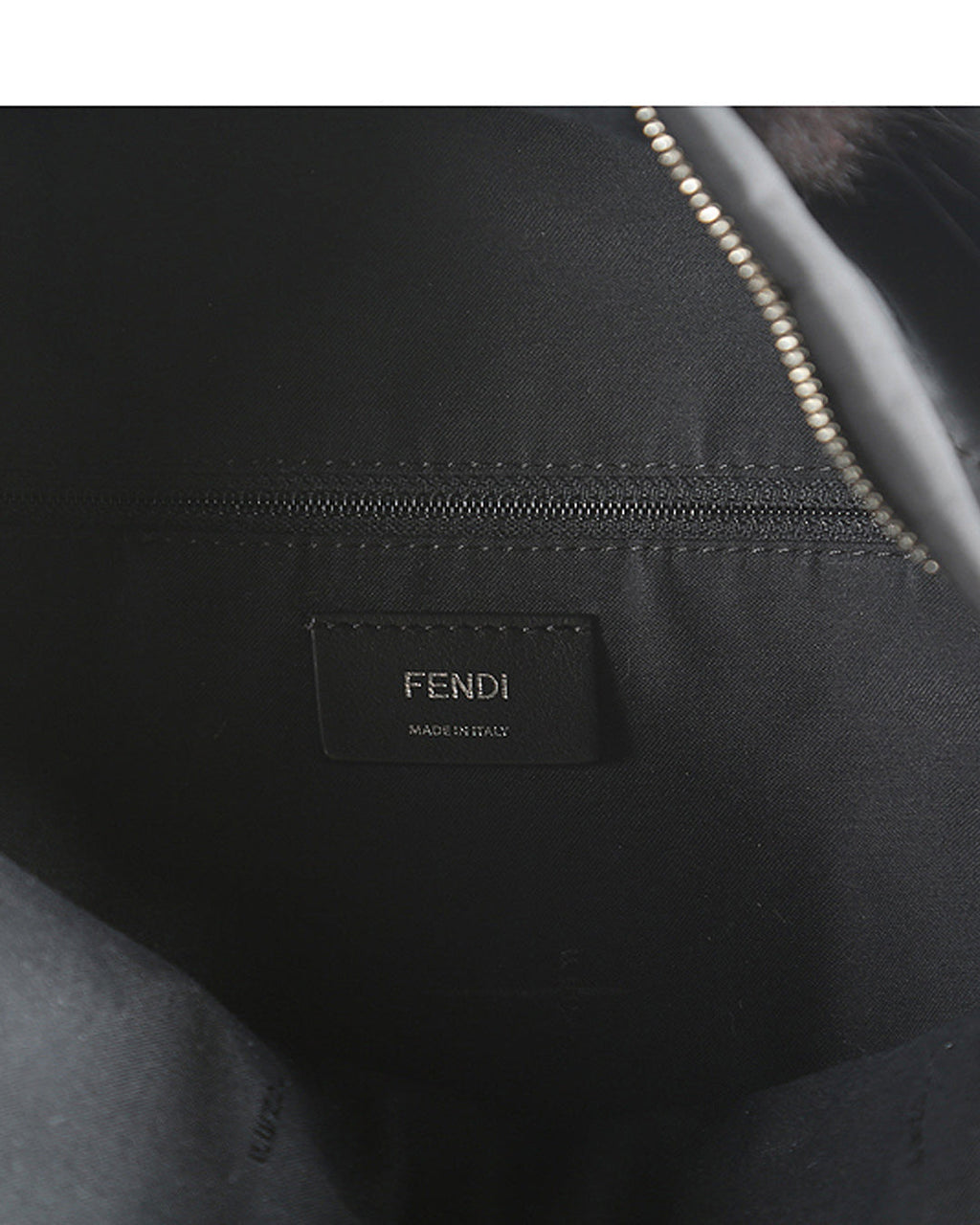 FENDI Black Nylon, Leather, and Fur Monster Eyes Backpack