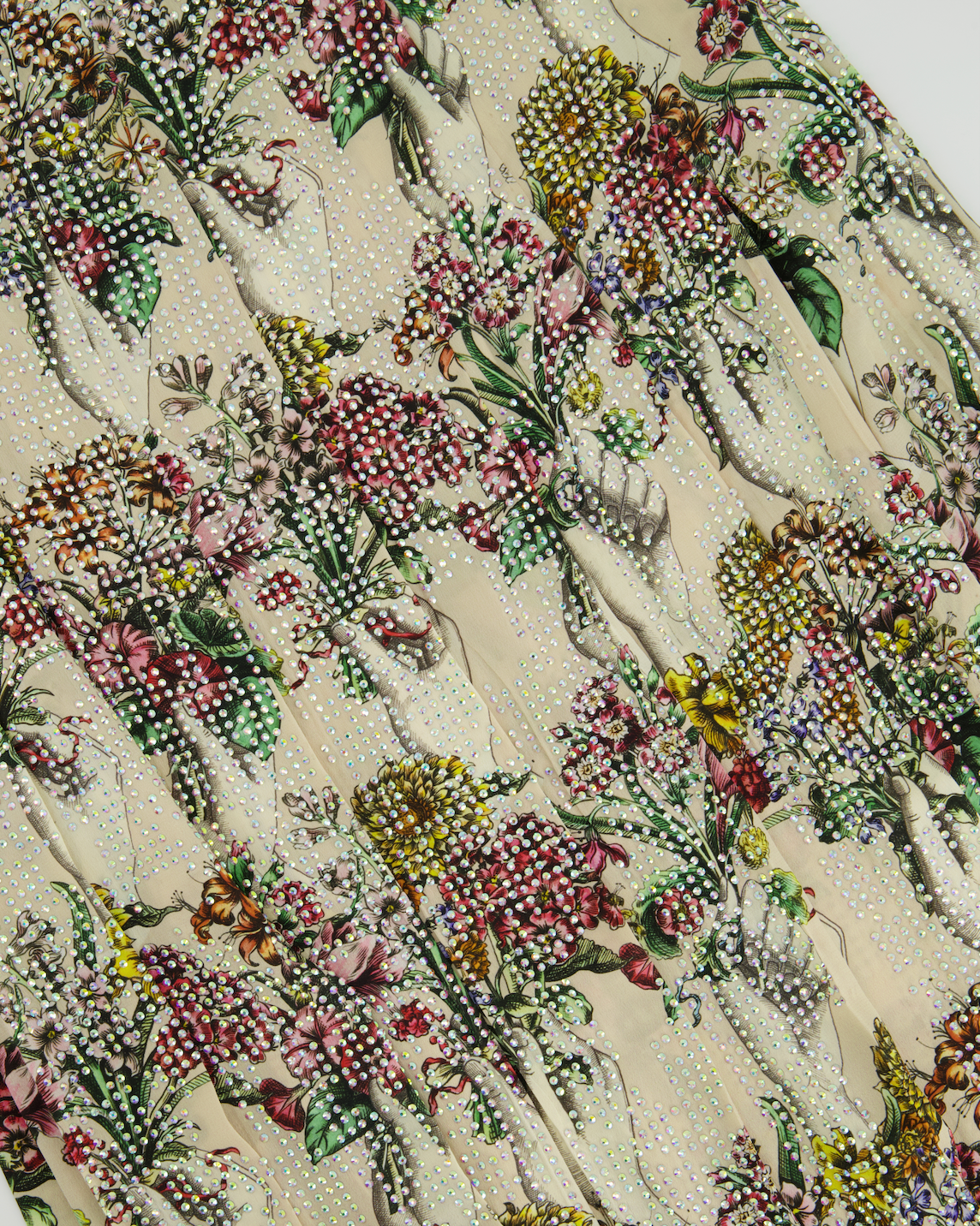 Gucci Floral Bouquet Print with Crystals Skirt IT 38 (UK 6) RRP £2250