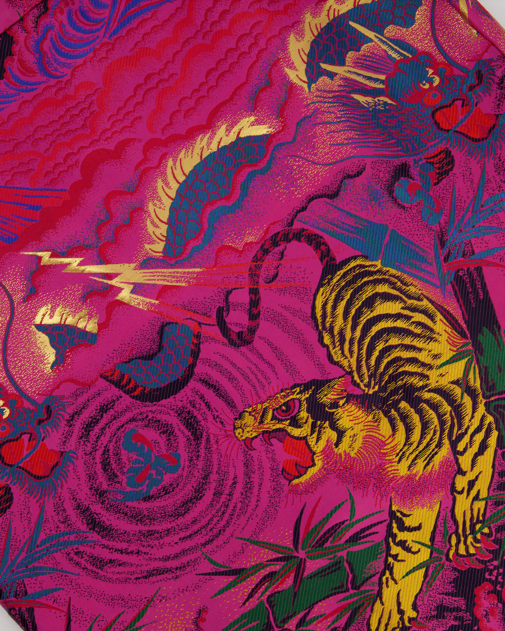 Gucci Pink, Purple Tiger Printed Pencil Skirt Size 42 (UK 10)