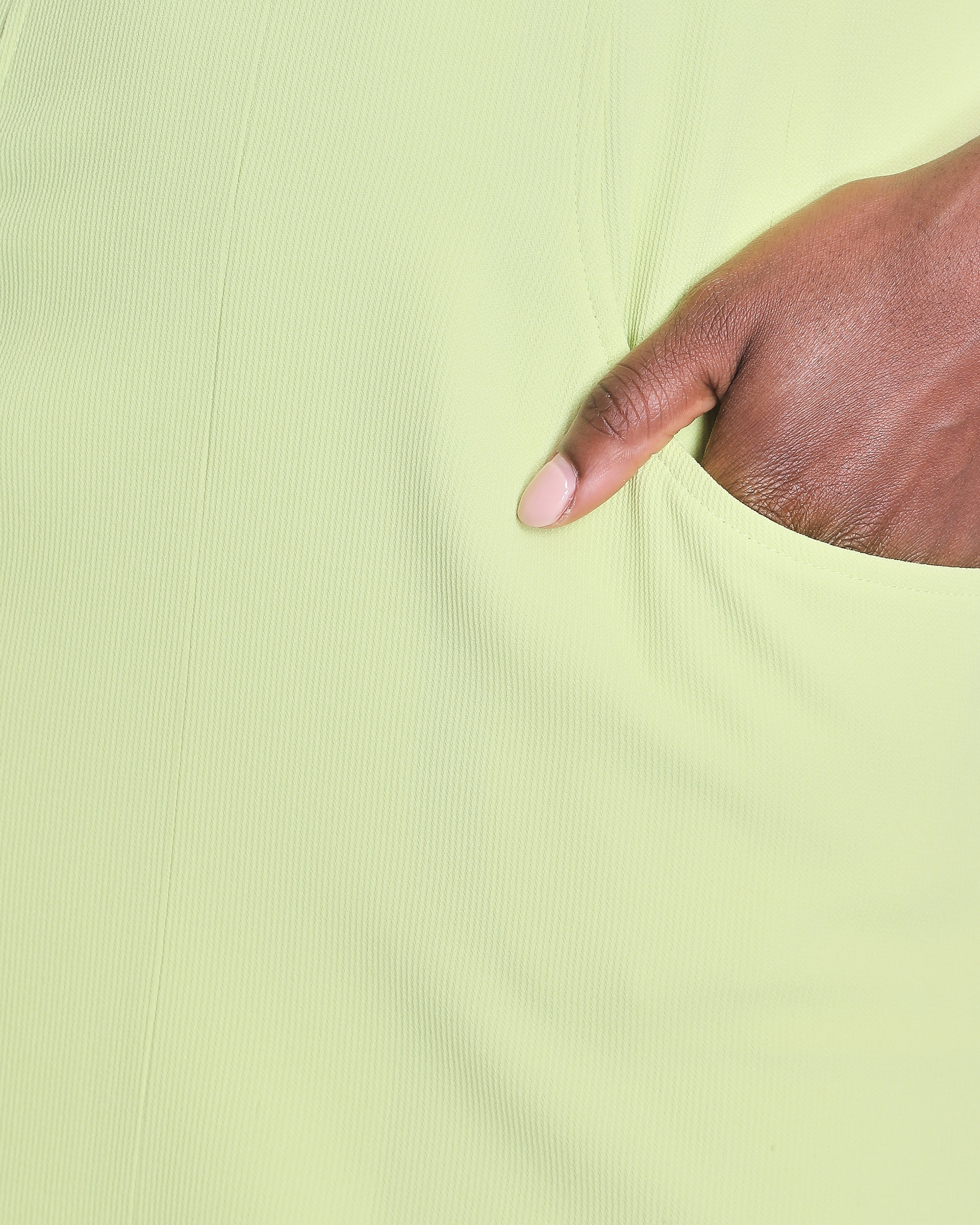 Chanel Vintage 97P Lime Green Mini Dress with Pocket Detail Size FR 38 (UK 10)