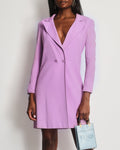 Chanel Vintage 97/P Lilac Longline Blazer with CC Button Detail Size FR 38 (UK 10)