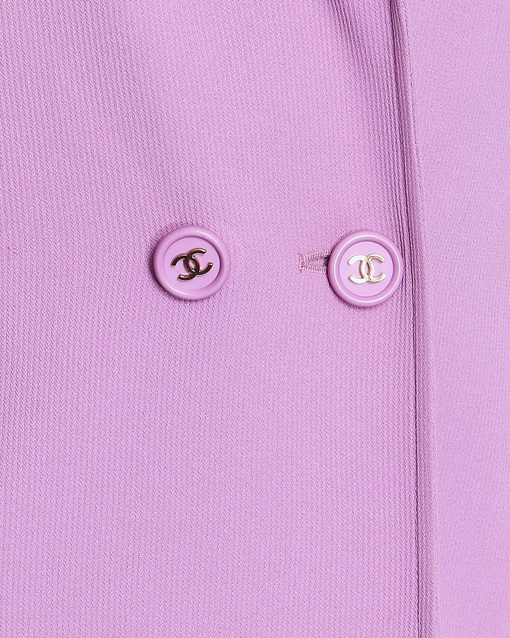 Chanel Vintage 97/P Lilac Longline Blazer with CC Button Detail Size FR 38 (UK 10)