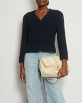 Chanel 09/P Navy Tweed Jacket with Zip Detail FR 42 (UK 14)