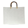FENDI Medium Embossed Zucca Sunshine Shopper Tote Satchel