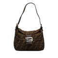 FENDI Zucca Double Flap Shoulder Bag
