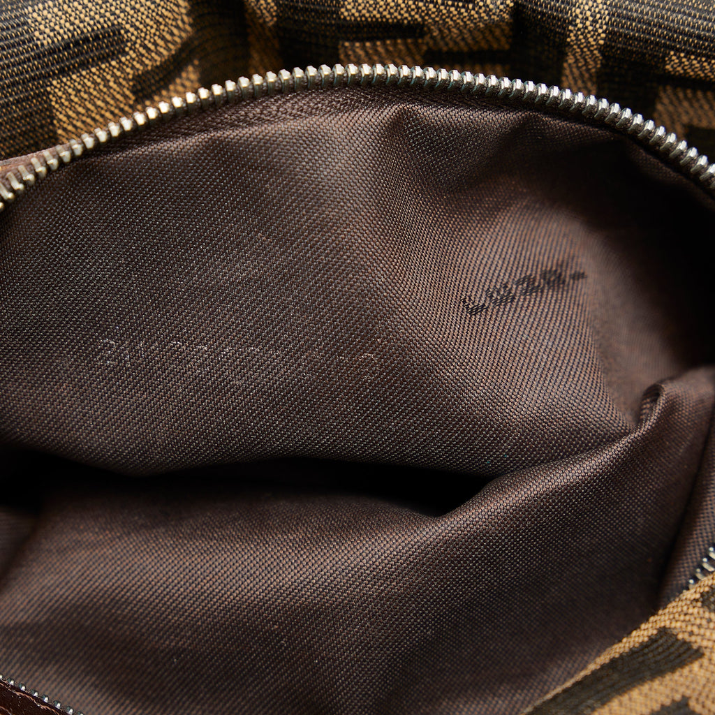 FENDI Zucca Double Flap Shoulder Bag