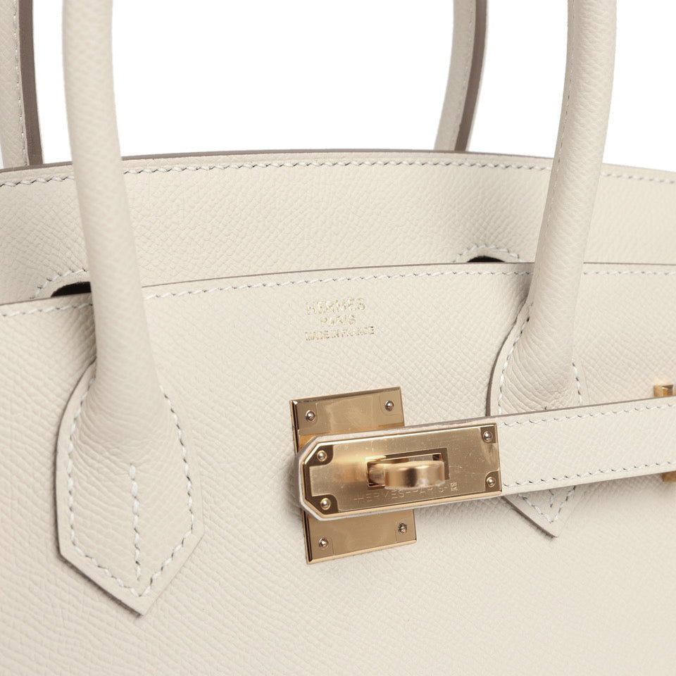 Hermes Birkin Sellier 30 Craie Epsom Gold Hardware Payment 2 for JJ only