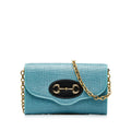 GUCCI Horsebit 1955 Raffia Chain Bag