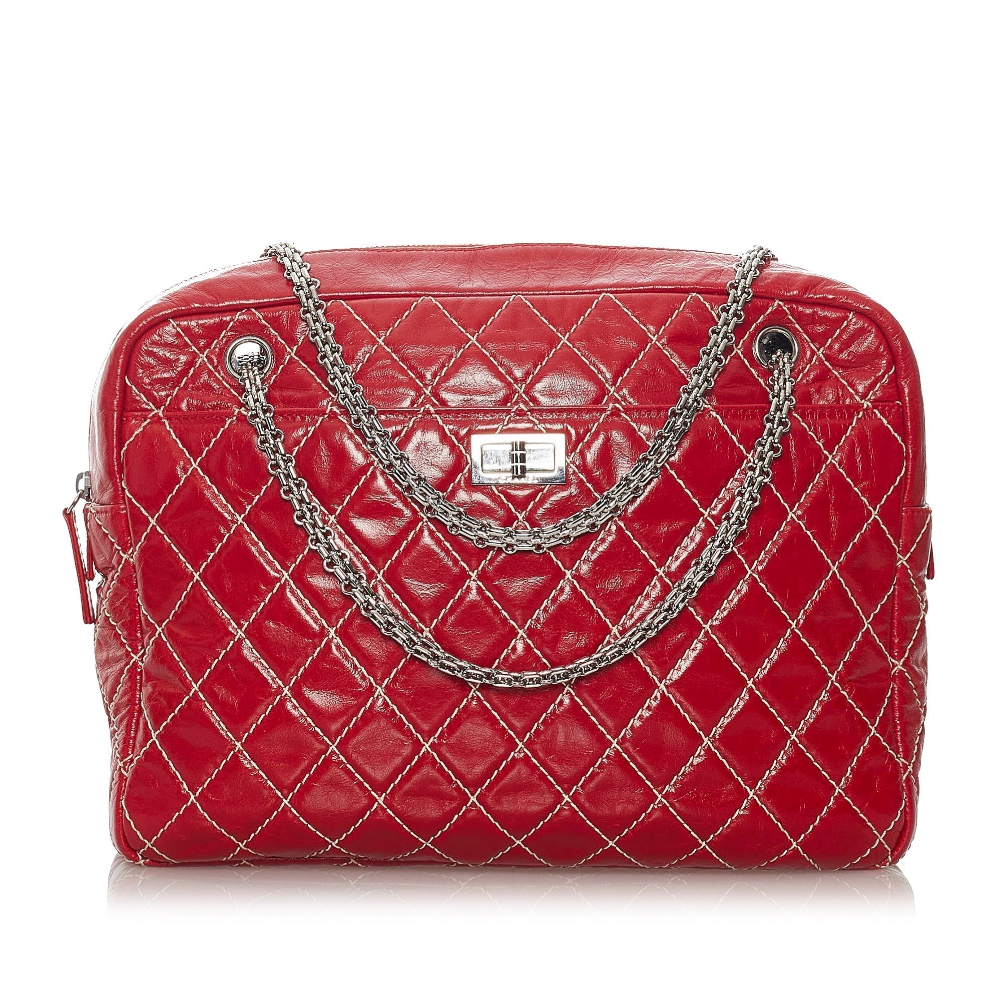 Chanel Reissue Shoulder Bag Red Quilted Lambskin