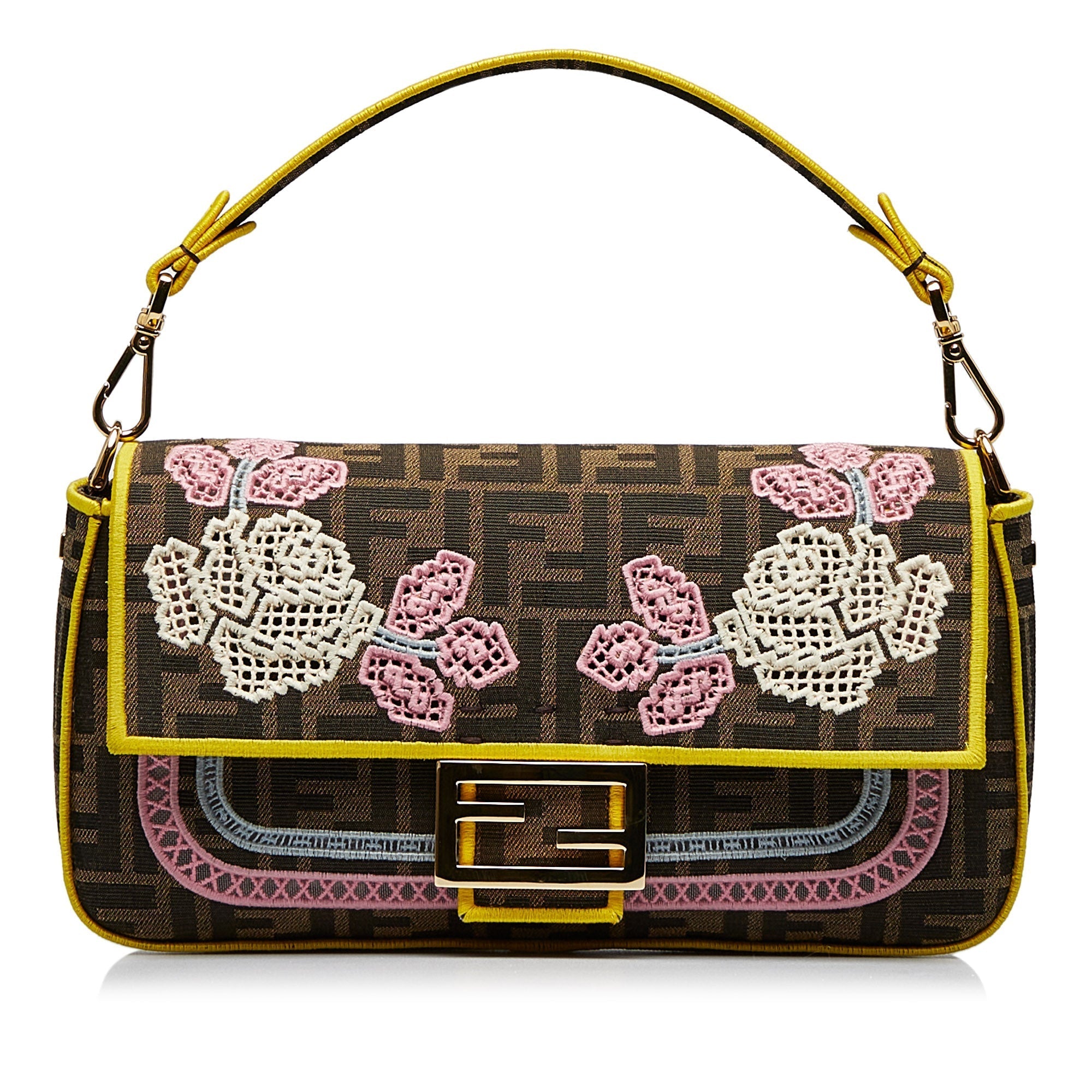 FENDI Embroidered Zucca Baguette